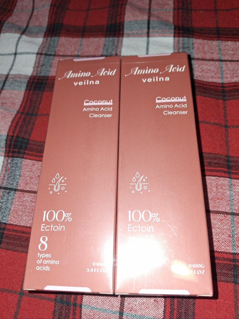 NEW (Set of 2) Veilna Coconut Amino Acid Cleansers 100% Ectoin